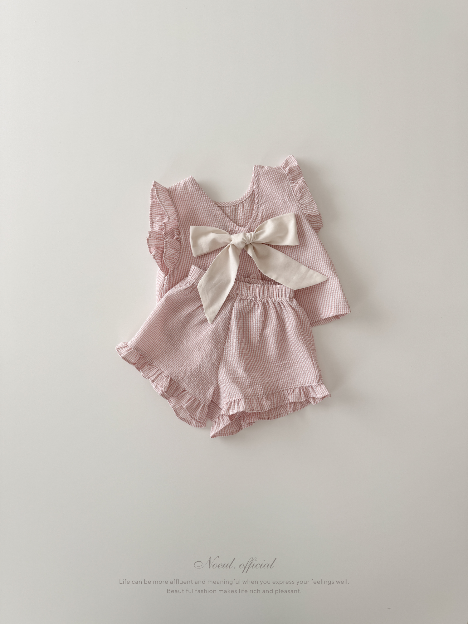 Romantic ribbon frill set