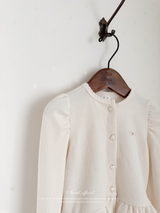 Puff frill cardigan