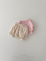 Heart corduroy frill bloomer