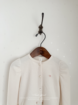 Puff frill cardigan