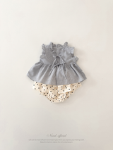 Layered ribbon frill one-piece (baby)