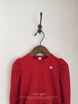 Puff frill cardigan