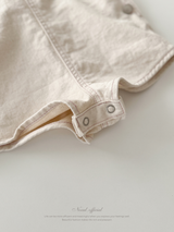 Cotton berry short overalls