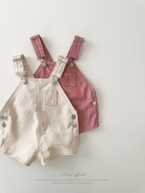 Cotton berry short overalls