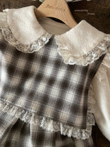 ［Anne shirley］Ange lace bustier (check)