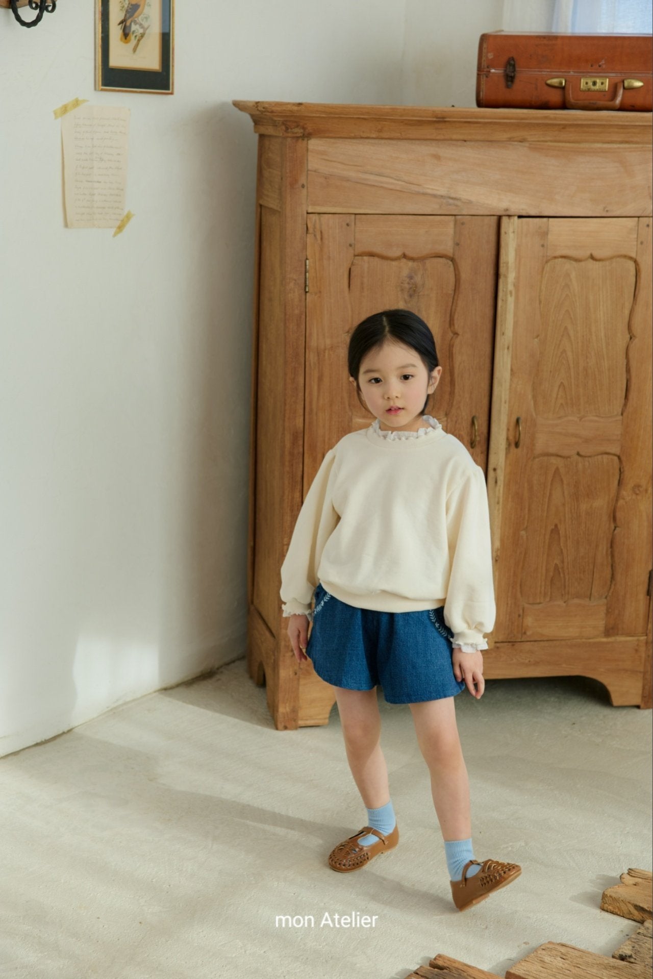 ［mon Atelier］Culotte denim pants