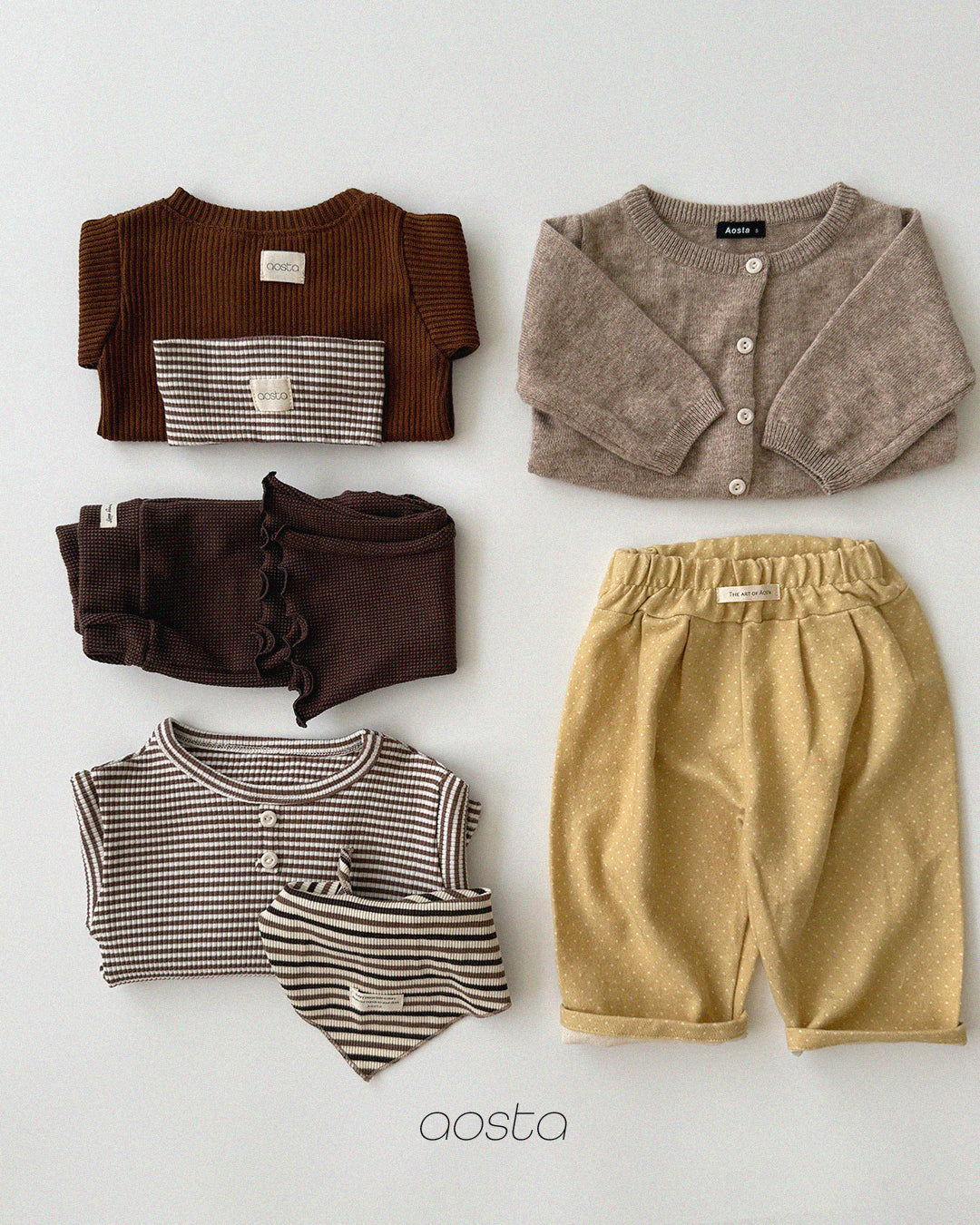 ［Aosta］Milk Dot Pants