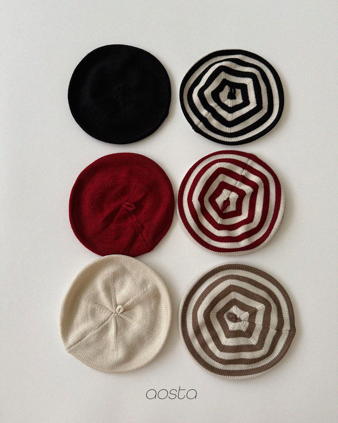 ［Aosta］Knit Cookie Beret