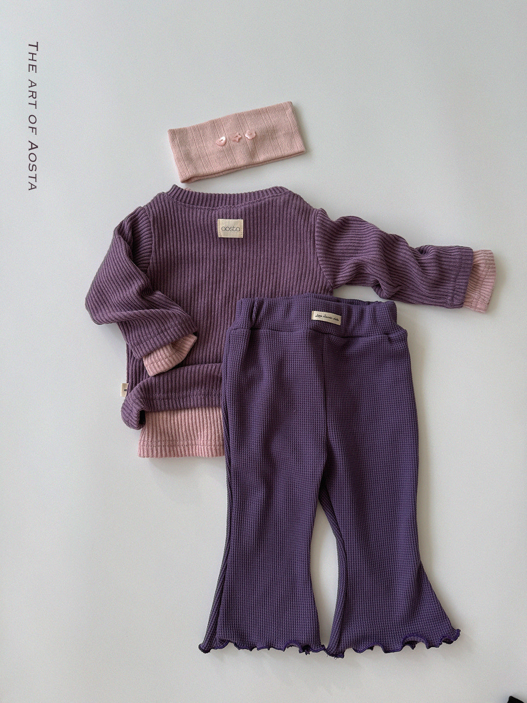 ［Aosta］Jelly Waffle Pants