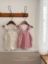Cotton berry short overalls