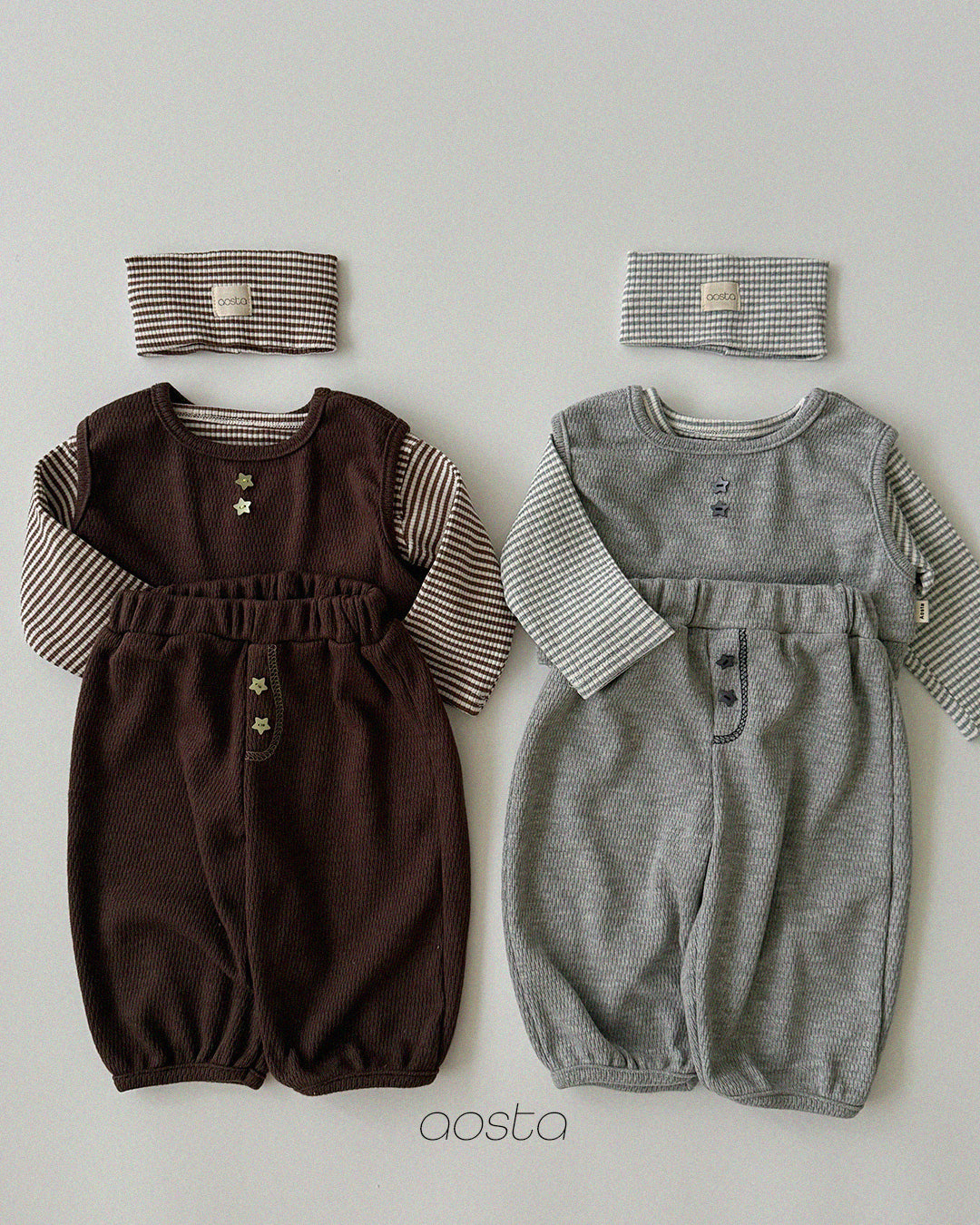 ［Aosta］Cookie Stripe Headband