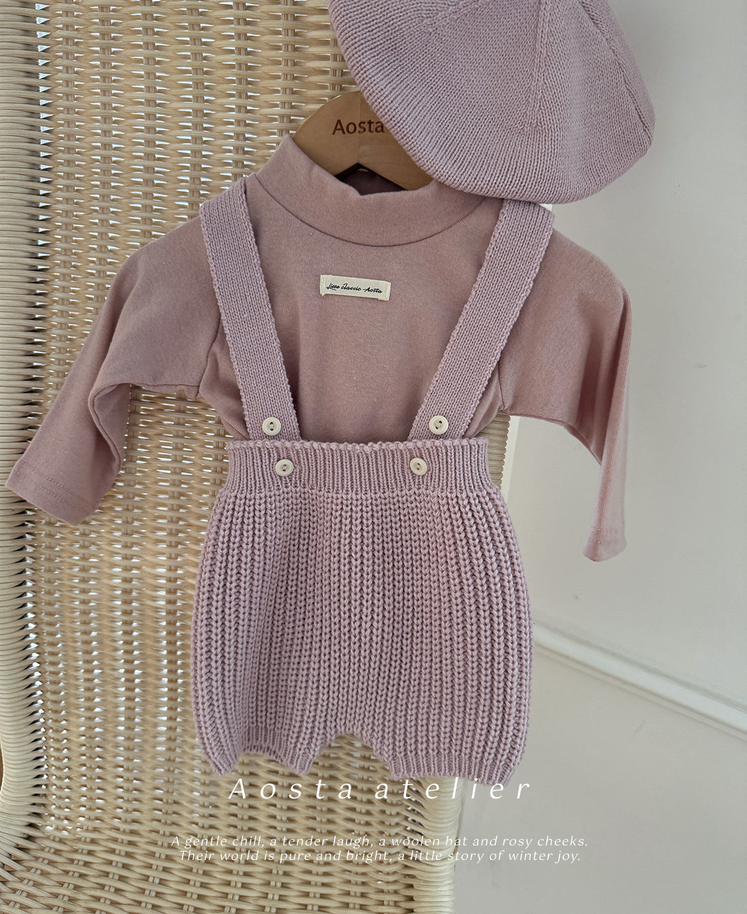 ［Aosta］Knit overalls