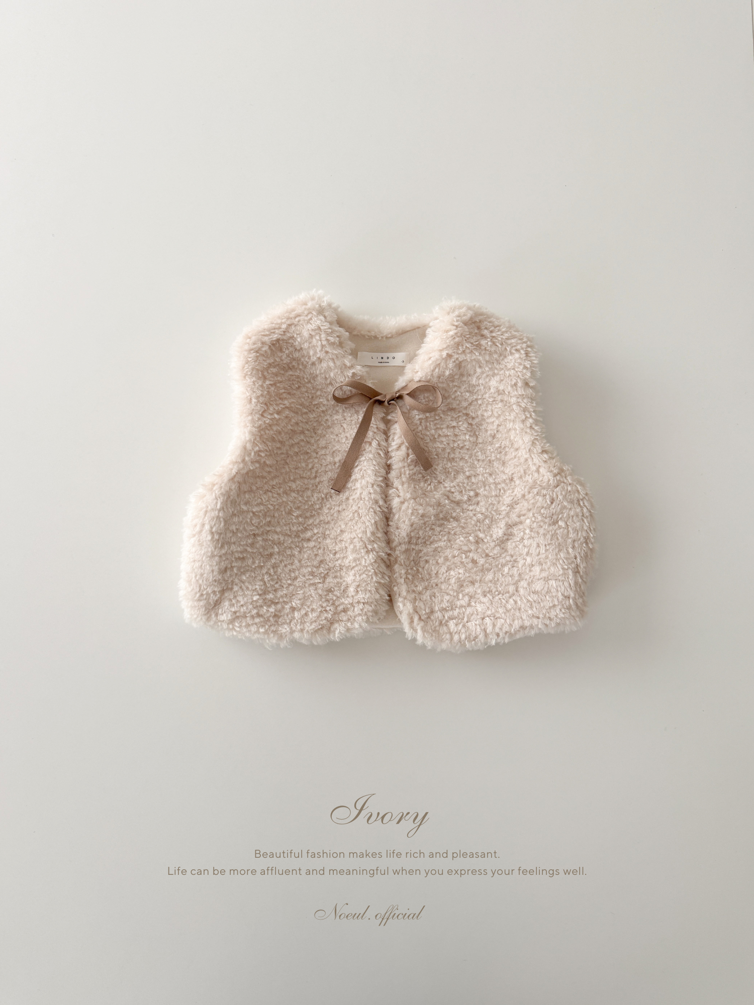 Betty fur ribbon vest