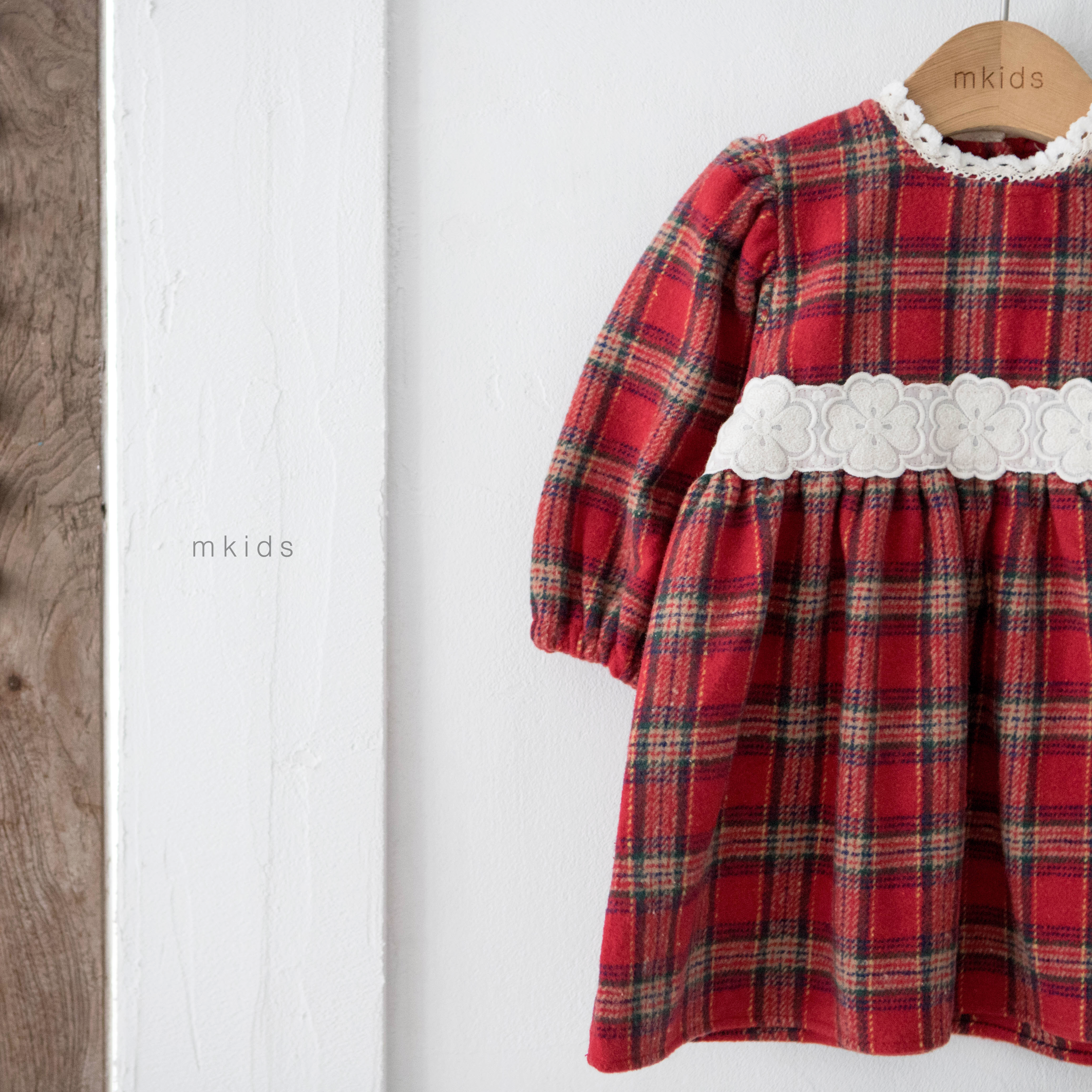 ［mkids］Holly check one-piece