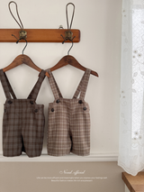 Rommy check suspender pants