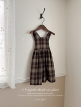 Noirjette check one-piece (kids)