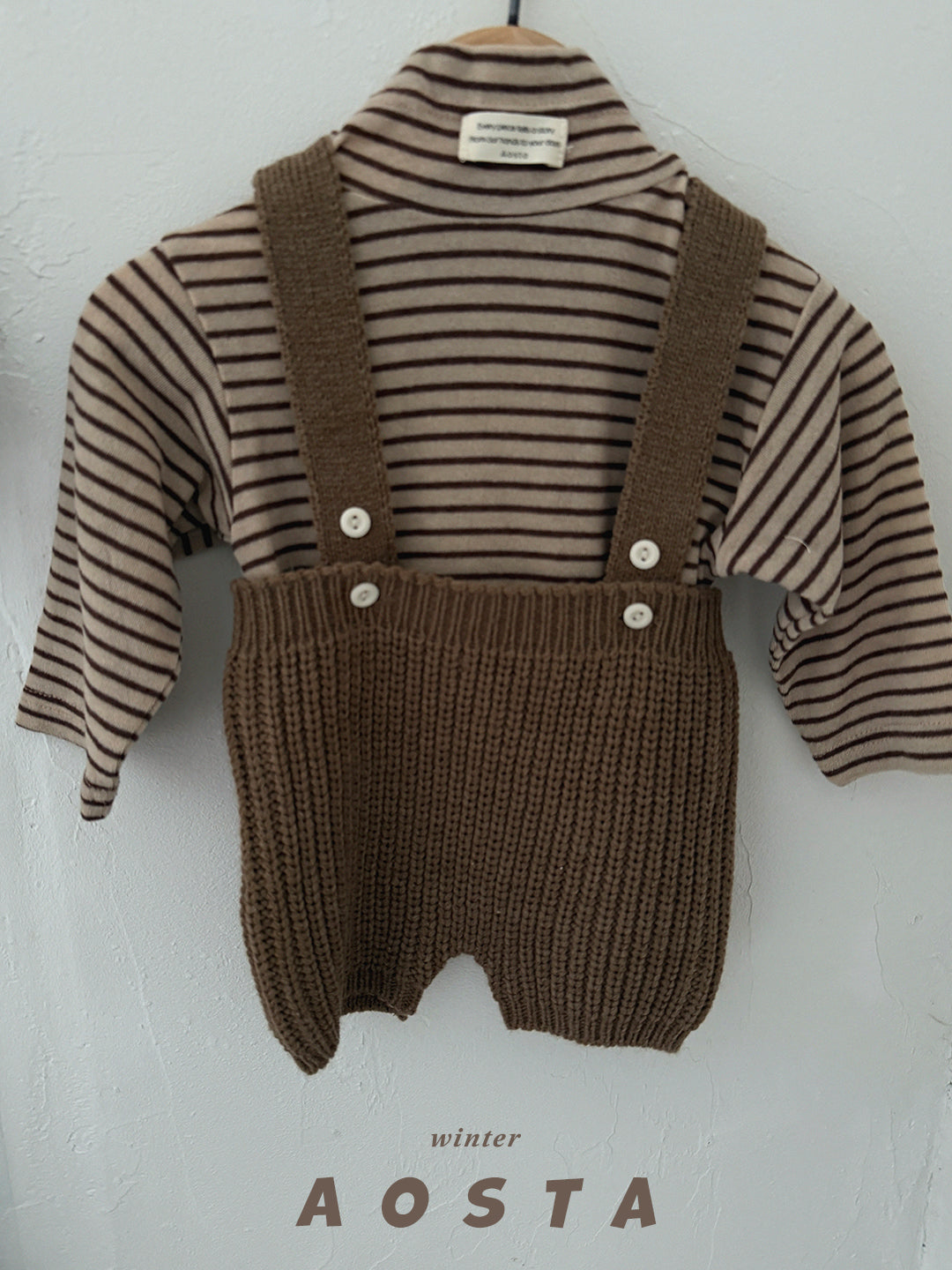 ［Aosta］Wool turtleneck tee