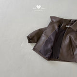 ［Lala land］Caross leather jacket