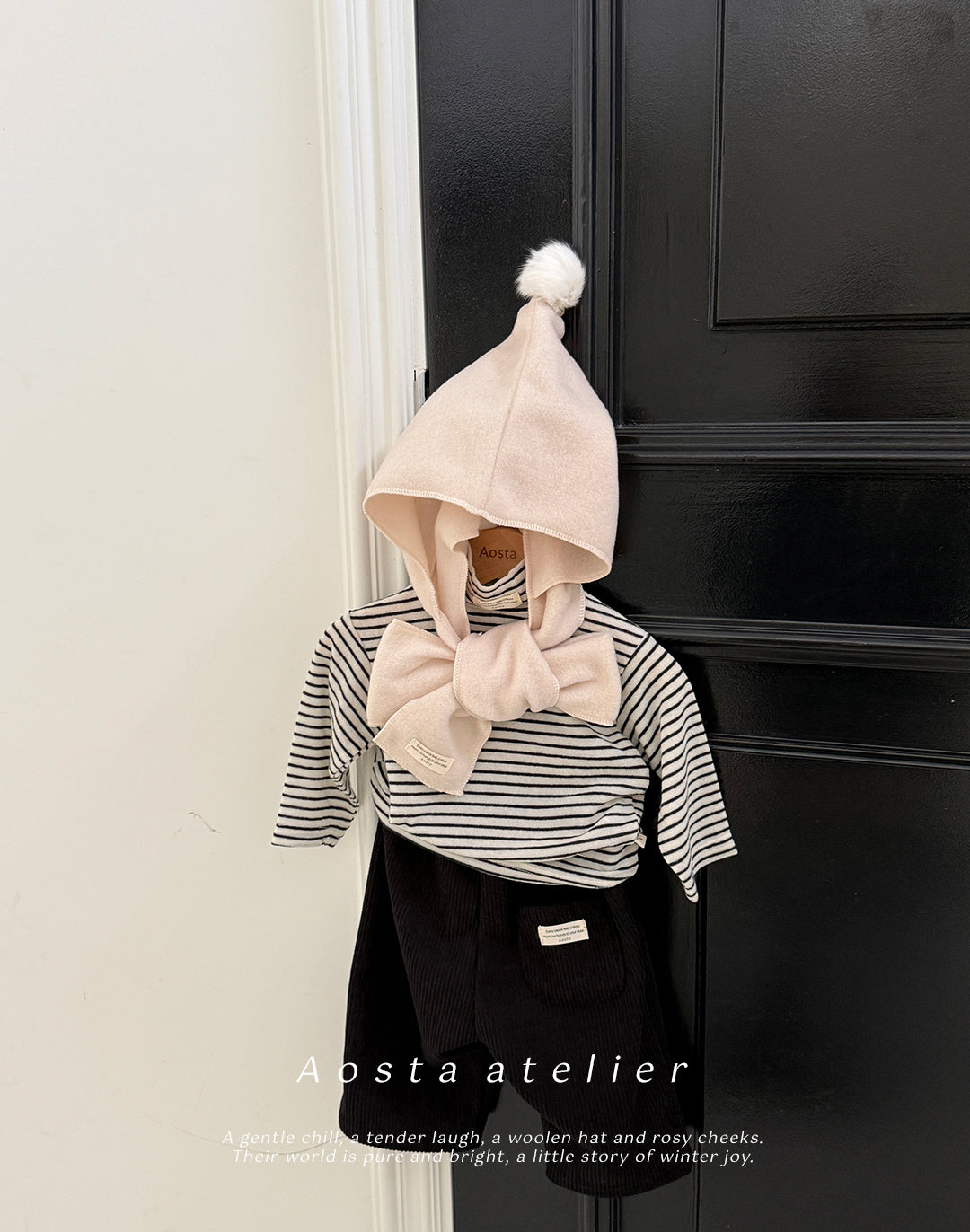 ［Aosta］Wool turtleneck tee