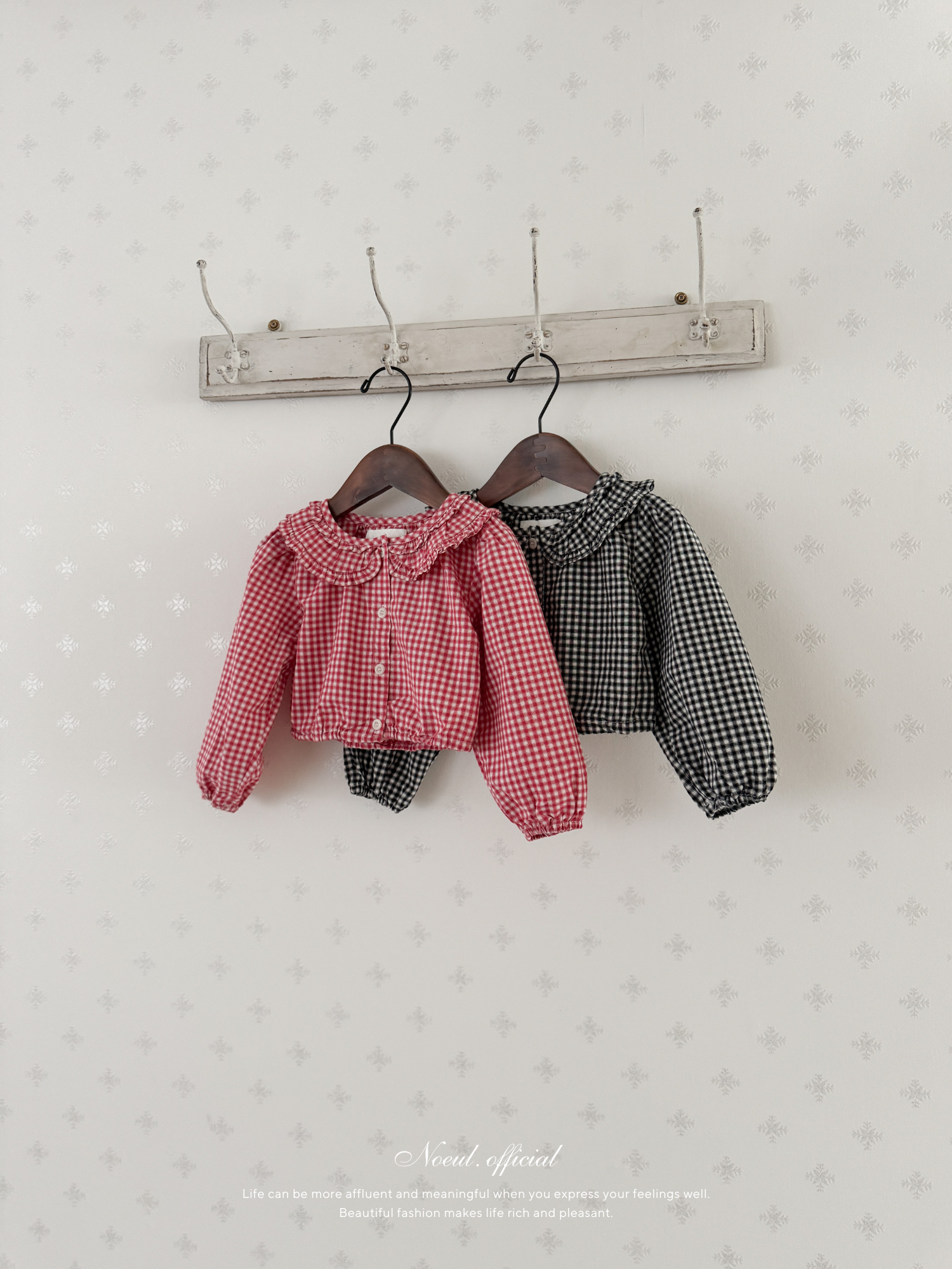 Bell check blouse