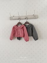 Bell check blouse