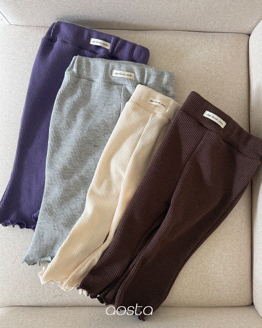 ［Aosta］Jelly Waffle Pants