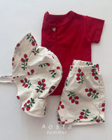 ［Aosta］Heart button tee