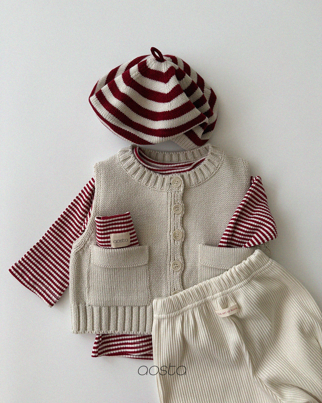 ［Aosta］Knit Cookie Beret