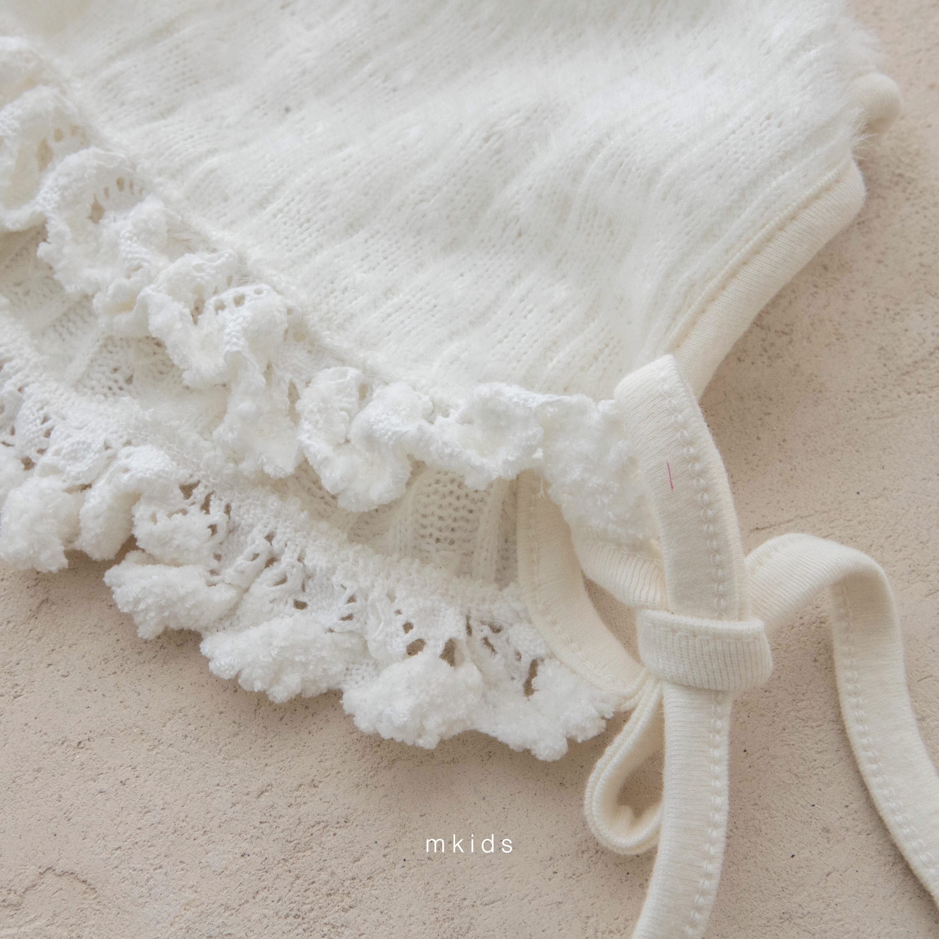 ［mkids］Soft frill bonnet