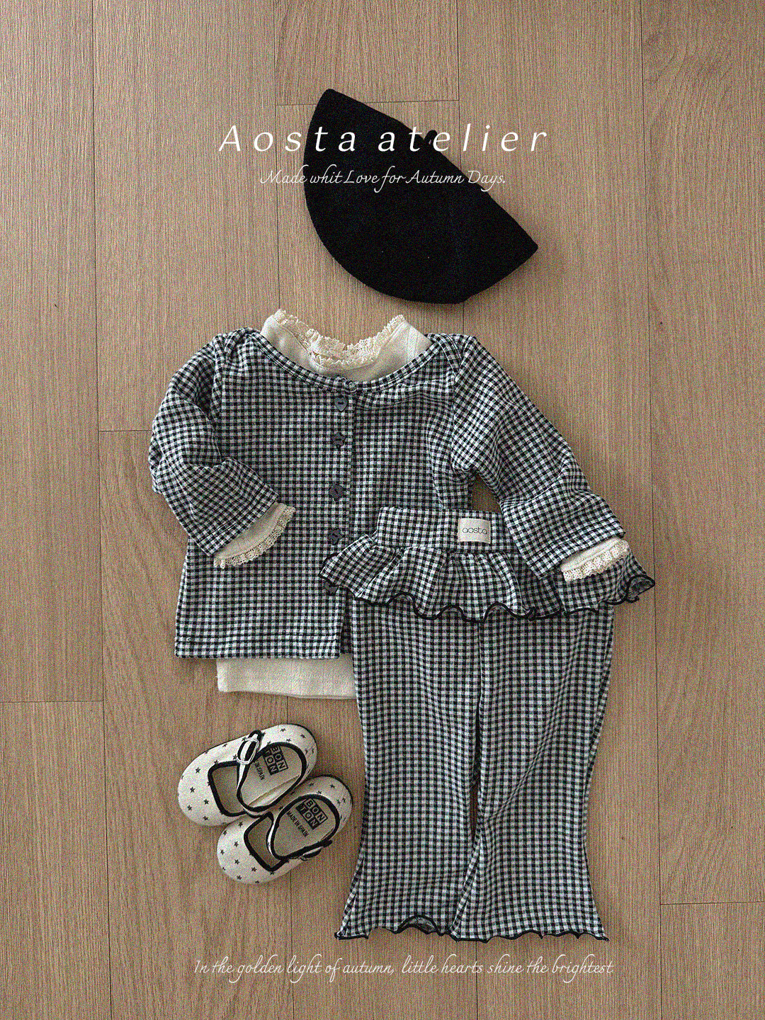 ［Aosta］Kiki Check Cardigan