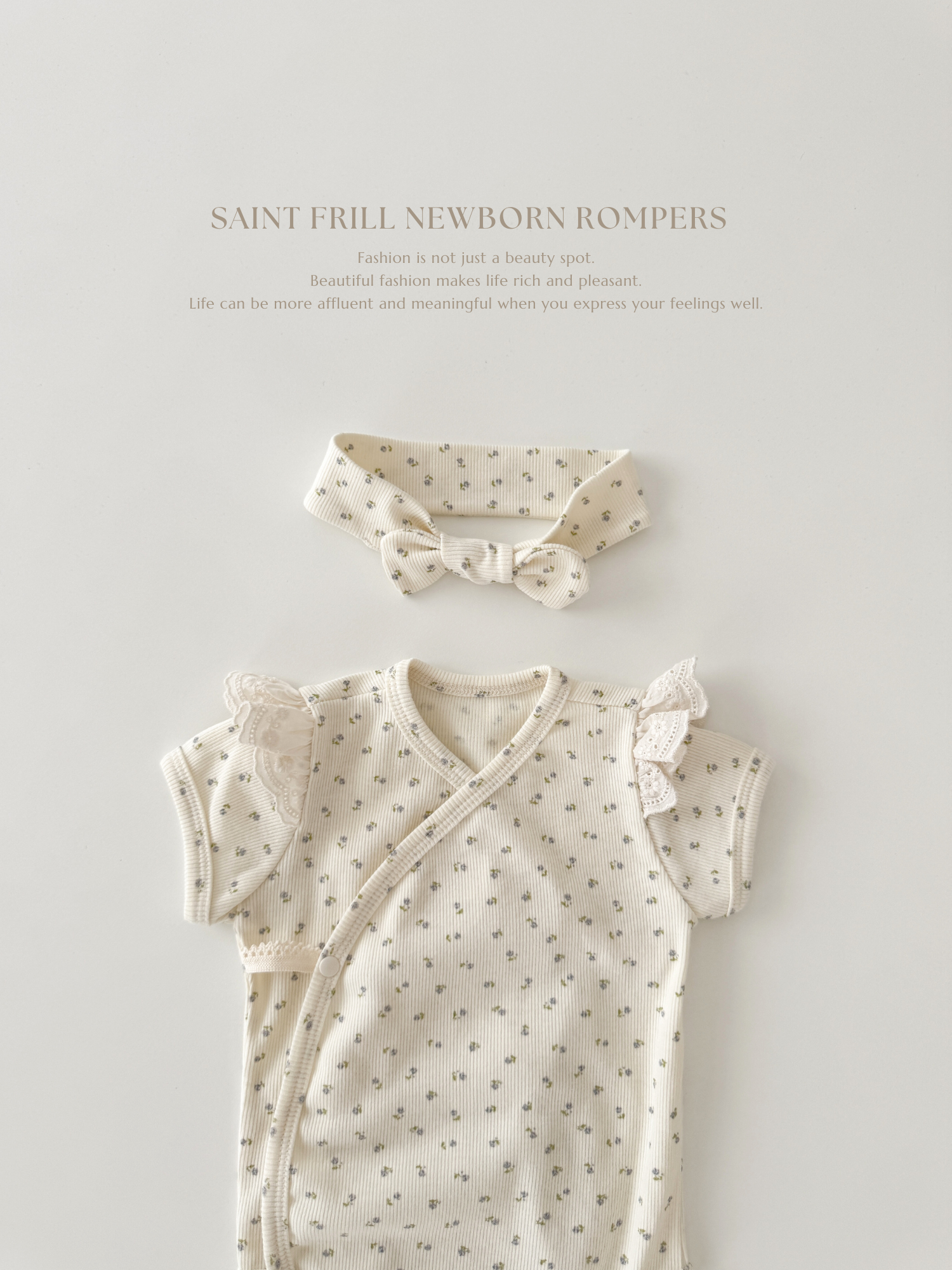 Saint frill newborn rompers