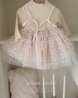 ［Aosta］Lace Ribbon Open Dress