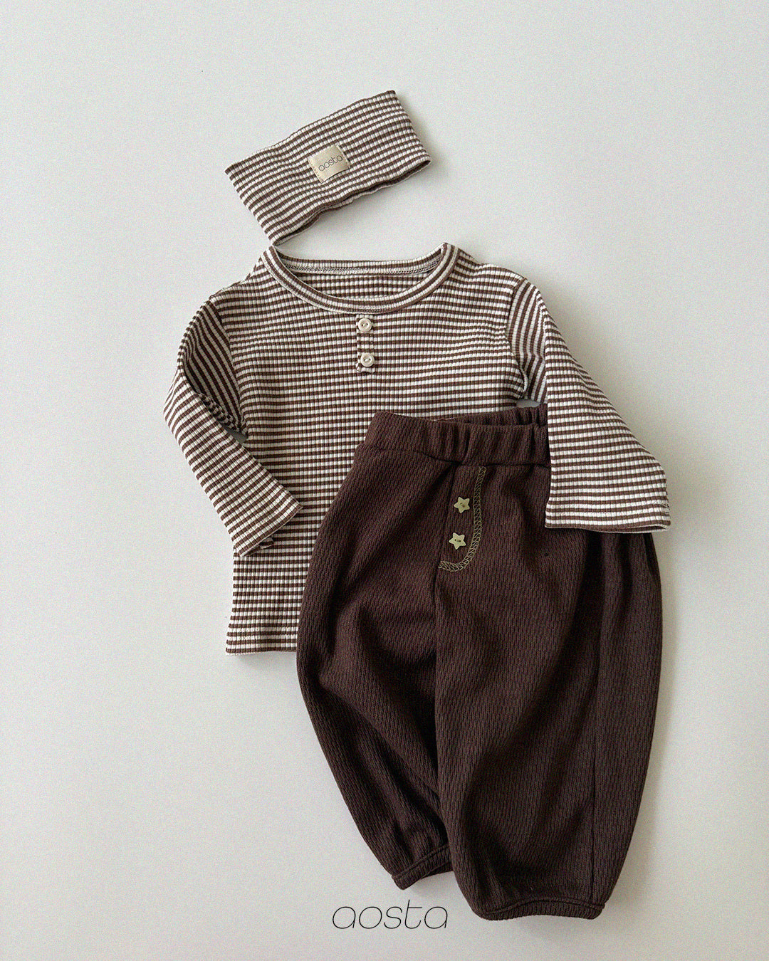 ［Aosta］Cookie Stripe Tee