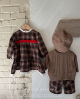 ［Aosta］Check one-piece