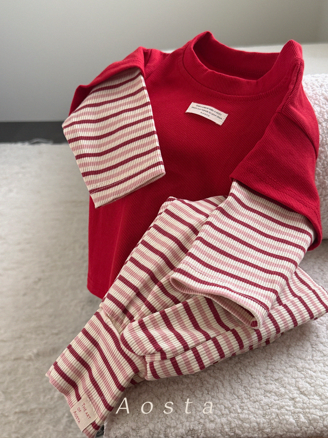 ［Aosta］Crayon Layered Tee
