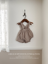 Check suspender pants