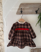 ［Aosta］Check one-piece