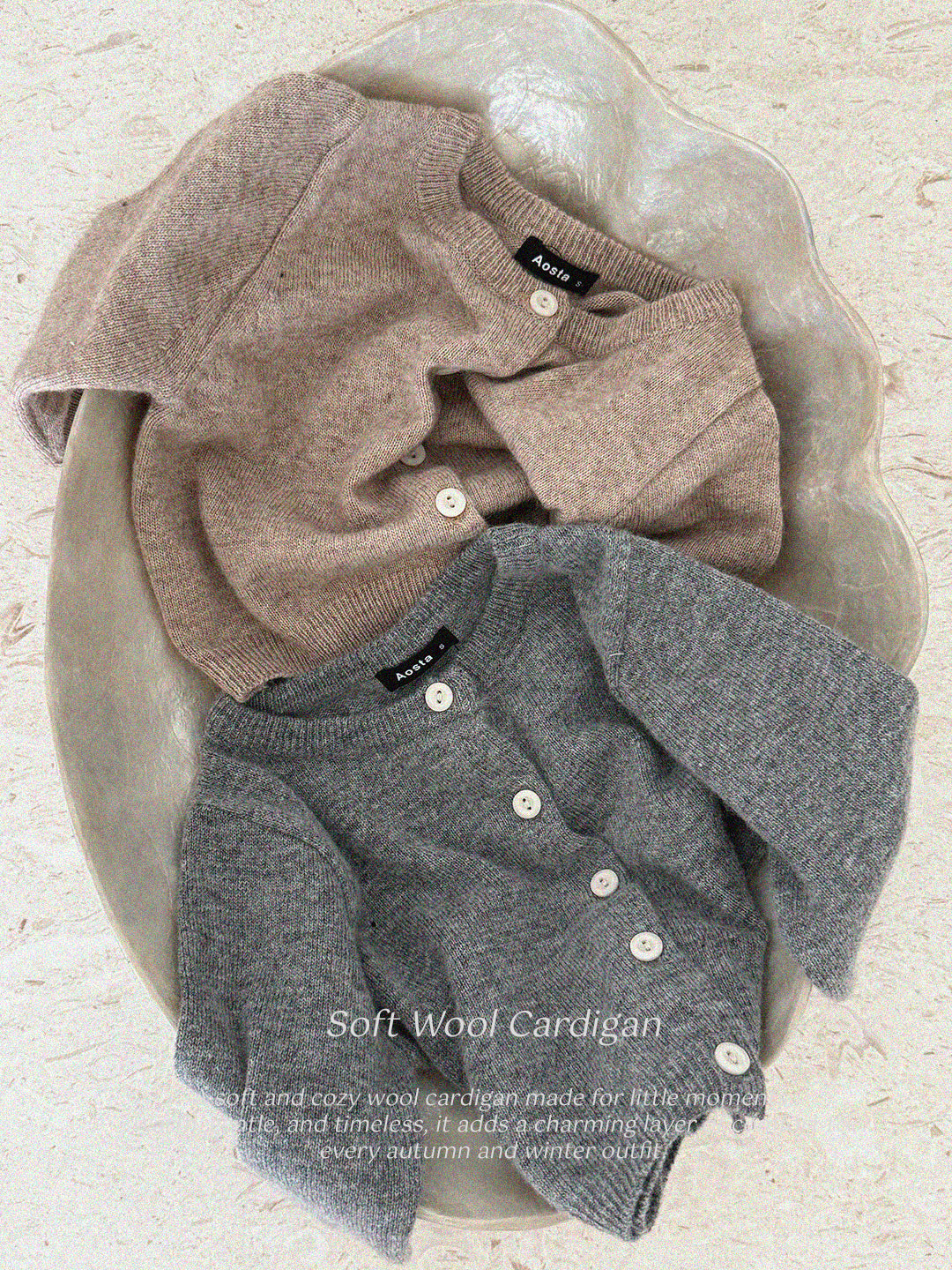 ［Aosta］Knit Cashmere Cardigan