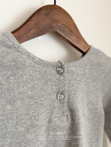 Heart button cross tee