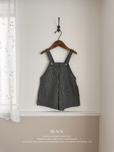 Ellis stripe short overalls