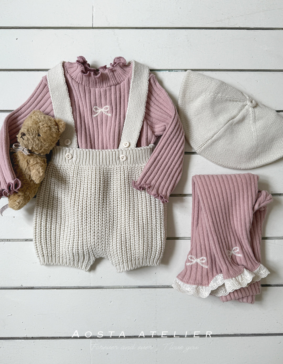 ［Aosta］Knit overalls