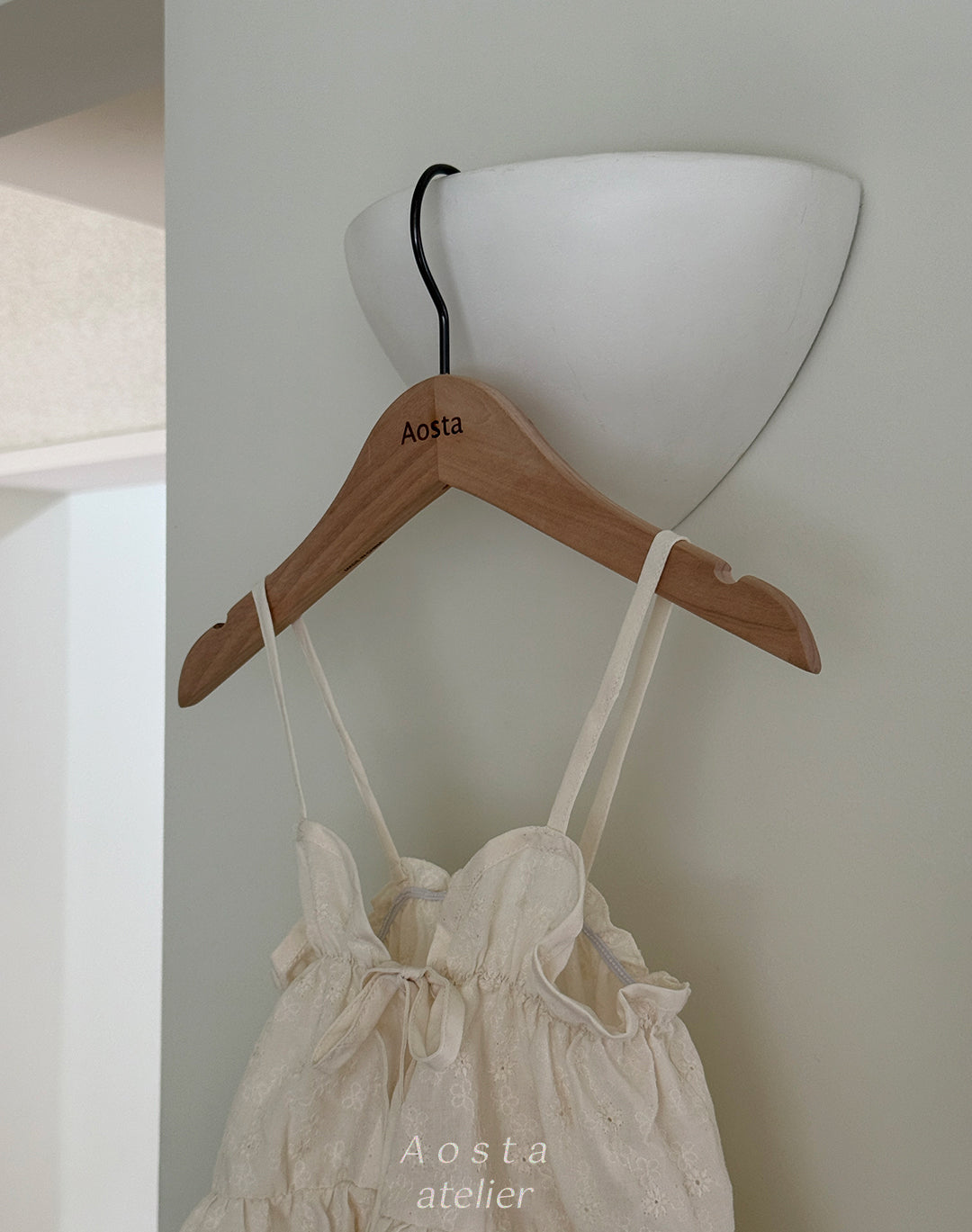 ［Aosta］Lace Cotton Open Dress