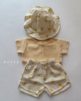 ［Aosta］Heart button tee