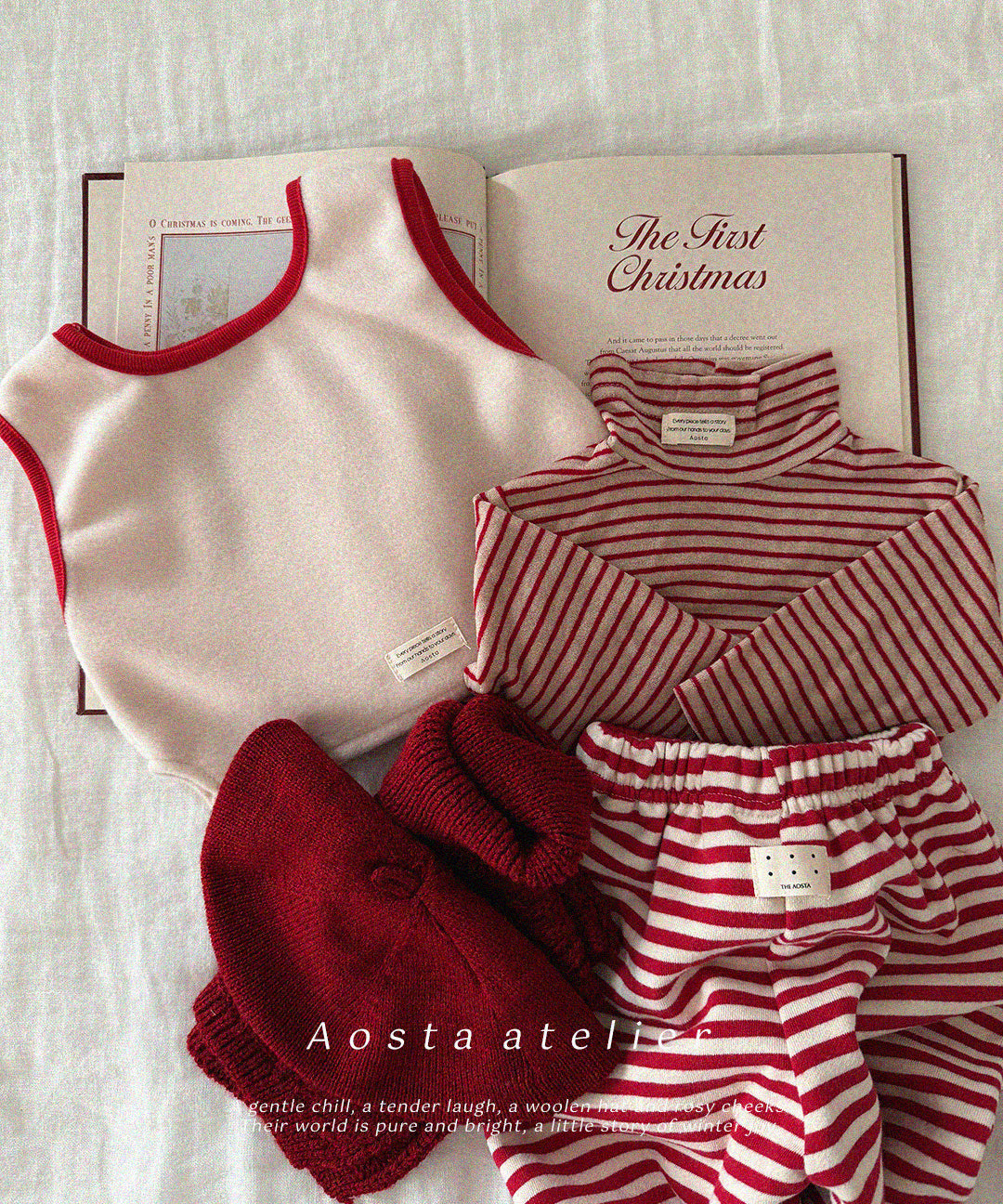 ［Aosta］Wool turtleneck tee