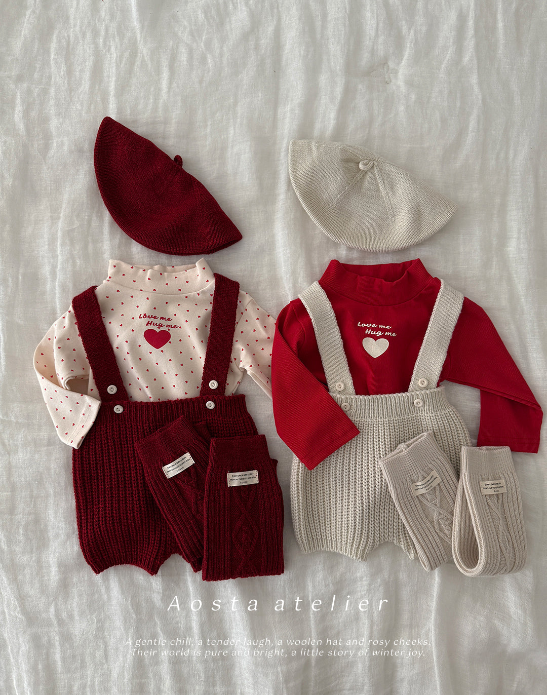 ［Aosta］Knit overalls