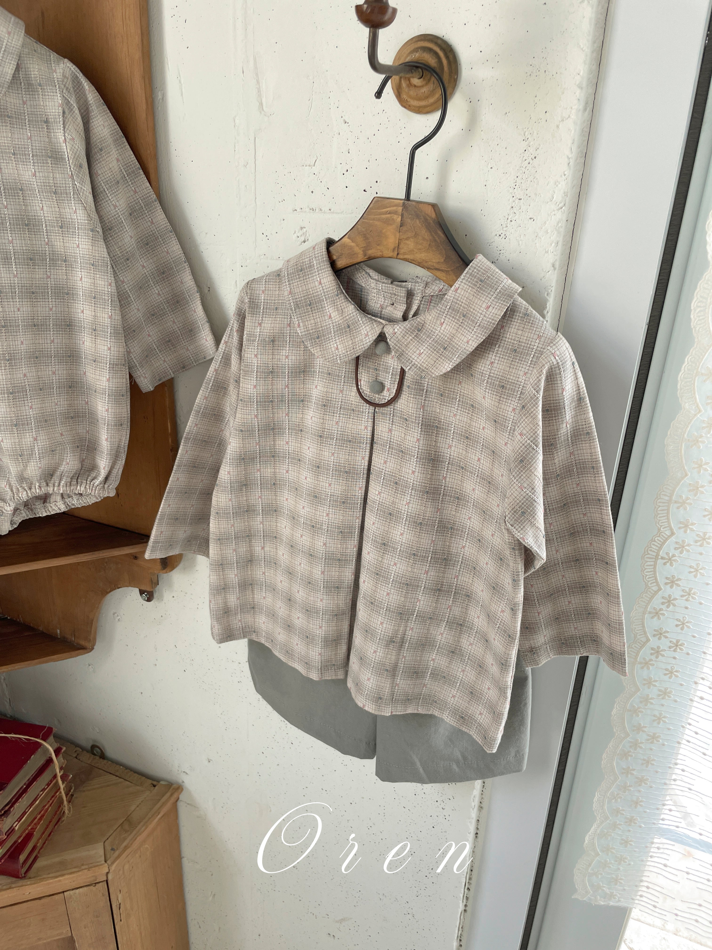 ［OREN］Leandre check rompers