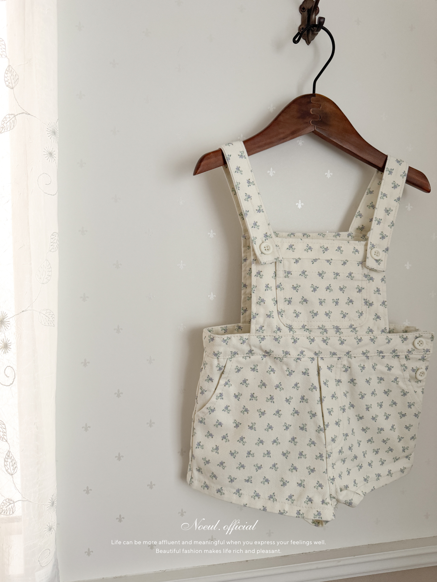 Blooming short salopette