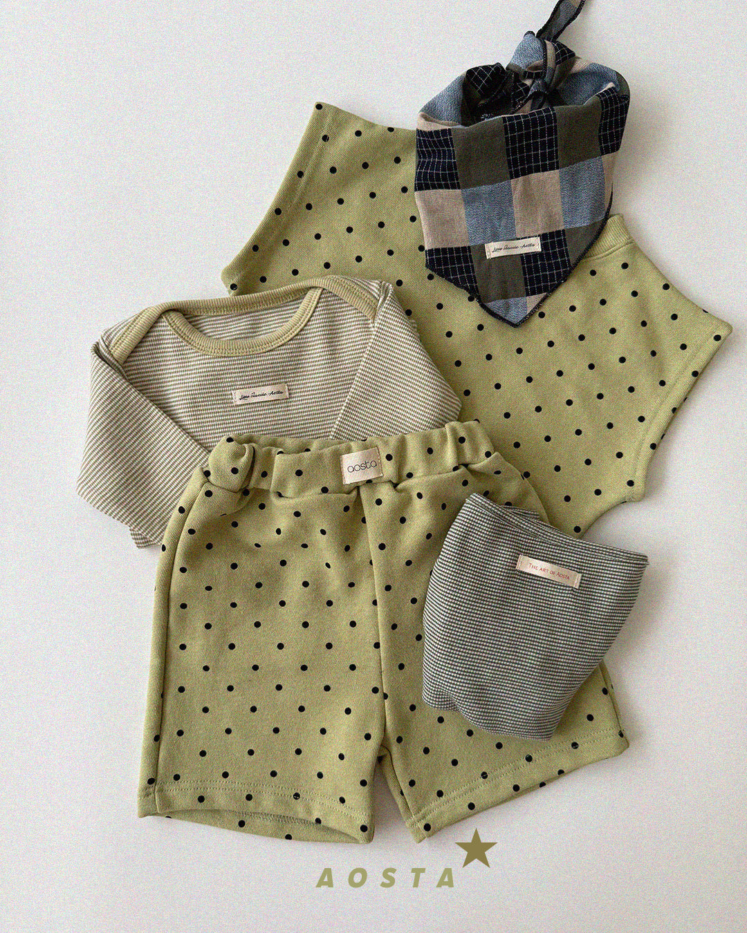 ［Aosta］Dot Tongtong Pants