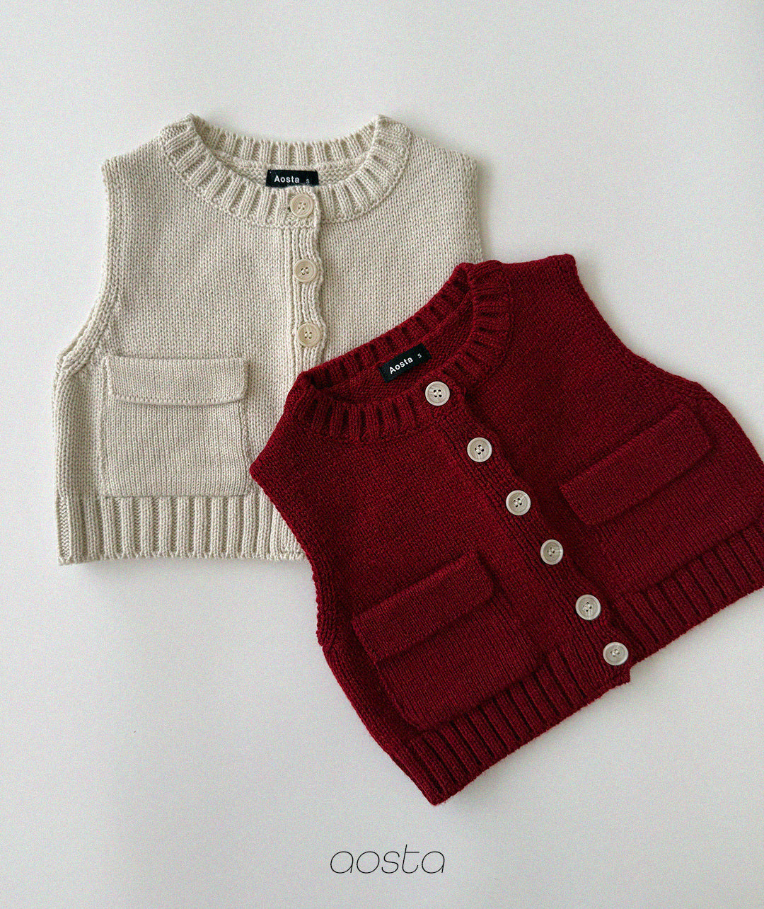 ［Aosta］Knit Cookie Vest