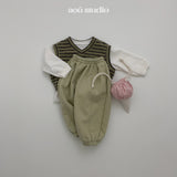 ［aou studio］Kiko stripe vest